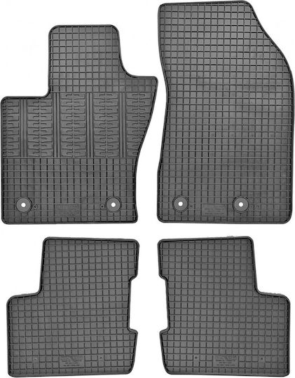 Cik Set of Front and Rear Mats 4pcs for Fiat 500X 2014+ Black