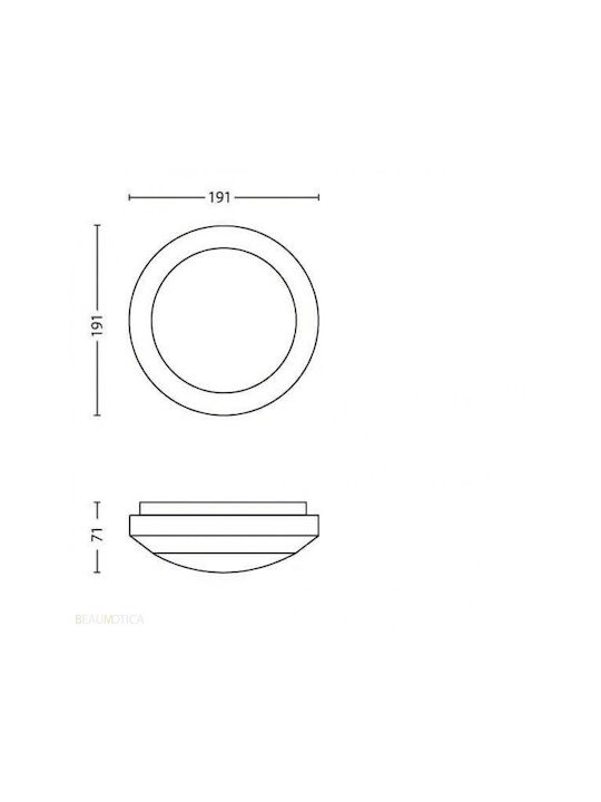 Philips My Garden Halo Stainless Steel Ip44 3w Wall Ceiling Light Led