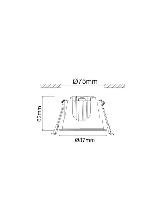 Aca Wall-Mounted Outdoor Spot LED IP44 10W with Warm White Light