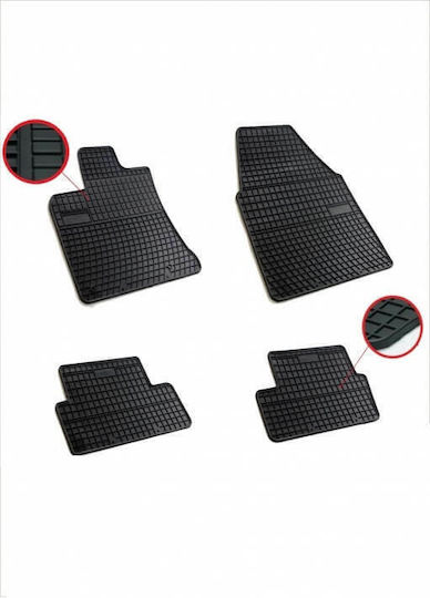 Frogum Set of Front and Rear Mats 4pcs for Peugeot 307 2001-2008 Black