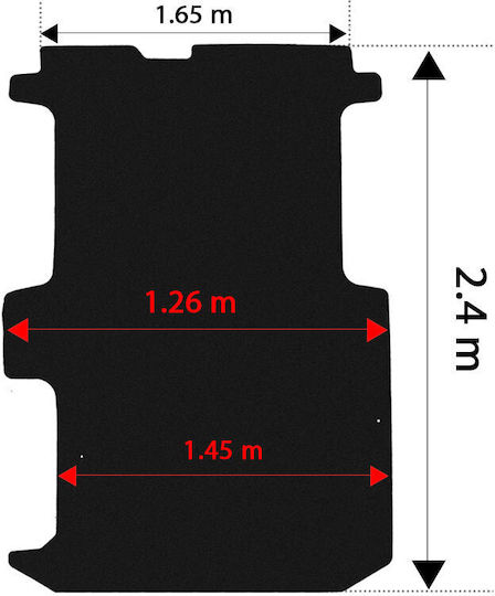 Rezaw Plast Bed Mat Tray Type for Renault Trafic Black
