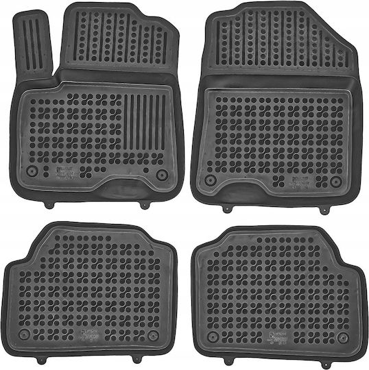 Rezaw Plast Set of Front and Rear Mats 4pcs Tray Type for Kia Niro / e-Niro 2019+ Black
