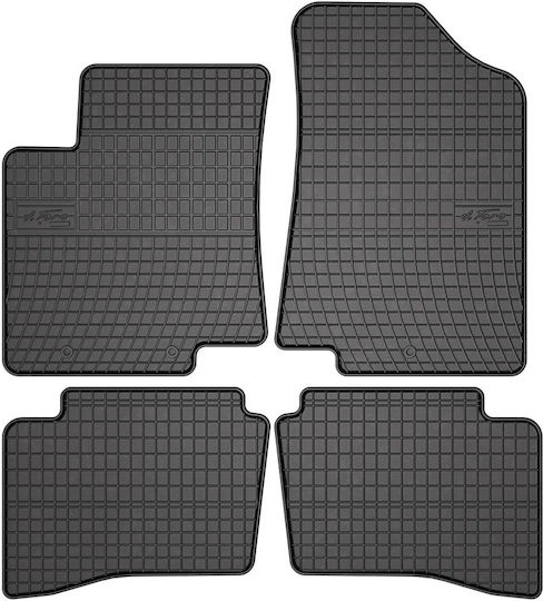 Frogum Set of Front and Rear Mats 4pcs for Kia Rio Hyundai Accent 2011-2017 Black