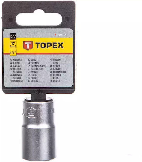 Topex Καρυδάκι Εξάγωνο με Καρέ Υποδοχής 1/2" Διάμετρος 1/2"