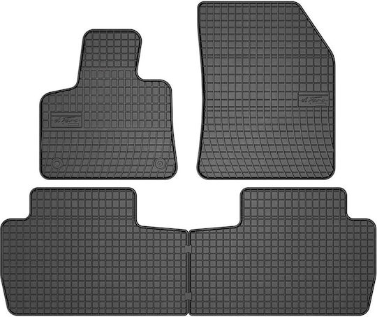 Frogum Set of Front and Rear Mats 4pcs for Peugeot 5008 2018 Black