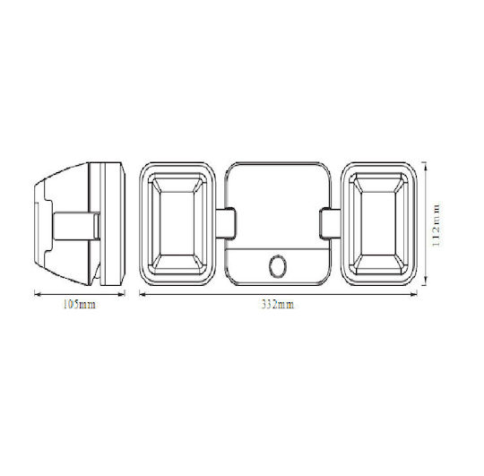Ledvance Επιτοίχιο Εξωτερικό Σποτ LED IP54 10W με Φυσικό Λευκό Φως 33.2x11.2x10.5εκ.