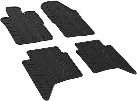 Lampa Set of Front and Rear Mats 4pcs Tray Type for Ford Ranger / Raptor 2022+ Black