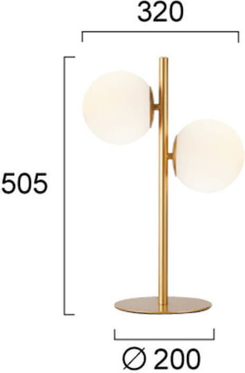 Viokef Nefeli Dekorative Lampe mit Fassung für E14 Lampe Gold