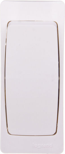 Legrand Oteo 08608 Wall-Mounted Electrical Wall Switch One-Way With White Frame