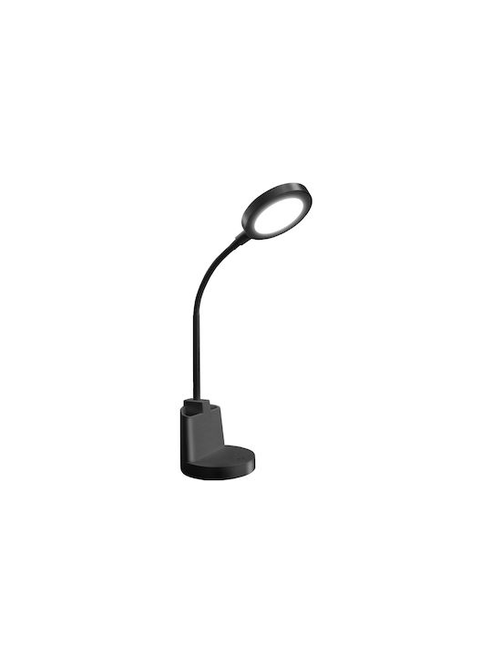 Fos me LED Office Lamp with Flexible Arm in Black Color