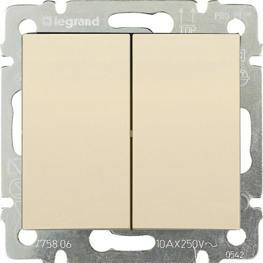 Legrand Valena Life Recessed Wall Switch Lighting Two-Way without Frame Ivory