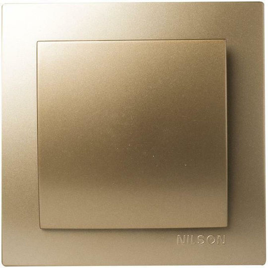 Geyer Nilson Recessed Wall Switch Lighting One-Way with Frame Satin