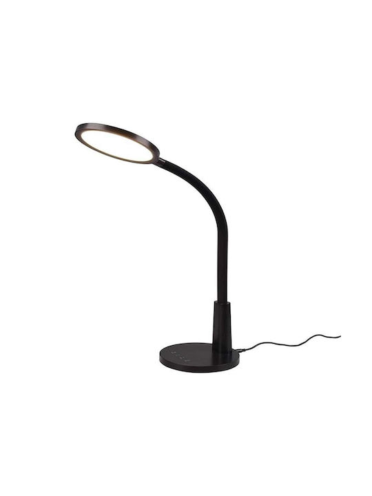 Trio Lighting LED Φωτιστικό Γραφείου με Εύκαμπτο Βραχίονα σε Μαύρο Χρώμα