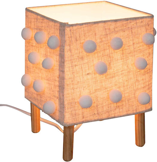Decorative Lamp with Socket for Bulb E14 Beige