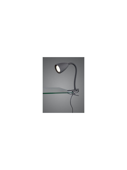 Trio Lighting Office Lamp with Flexible Arm for Socket GU10 in Black Color