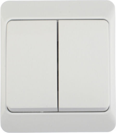 Elektro Plast Waterproof Wall Switch Lighting Two-Way with Frame White