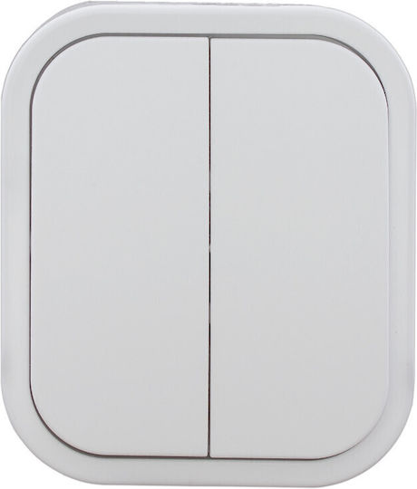 Abex Waterproof Wall Switch Two-Way with Frame White