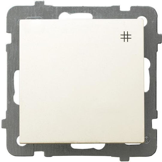 Ospel Recessed Wall Switch Lighting One-Way without Frame Medium Ecru