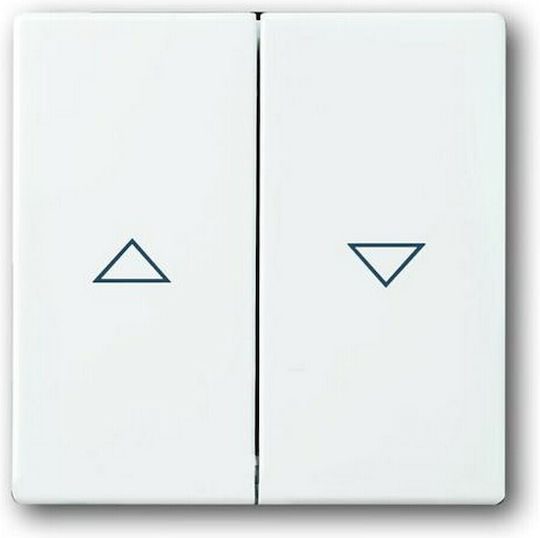 Abb Davos Wall Switch Rolling Shutters Double with White Frame
