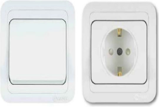 Makel Mimoza Power Socket White 1pcs