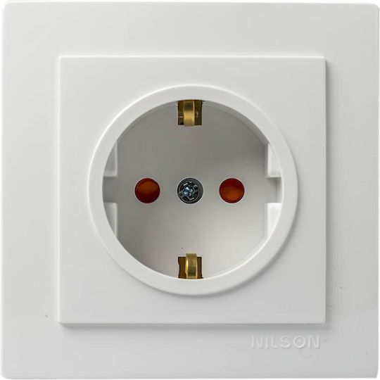 Geyer Nilson Single Flush Power Socket White