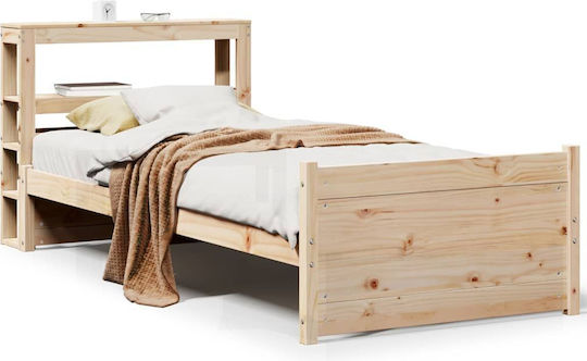 Pat Single Pentru Saltea 75x190cm Maro