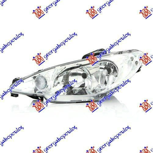 Depo Front Lights for Peugeot 206 1998-2009