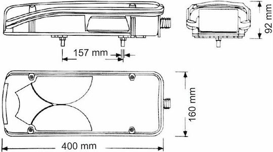 Mars Tech Δεξί Πίσω Φανάρι Led για MAN TGA 1224 V