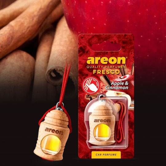 Areon Car Air Freshener Pendand Liquid Fresco Apple & Cinnamon 4ml