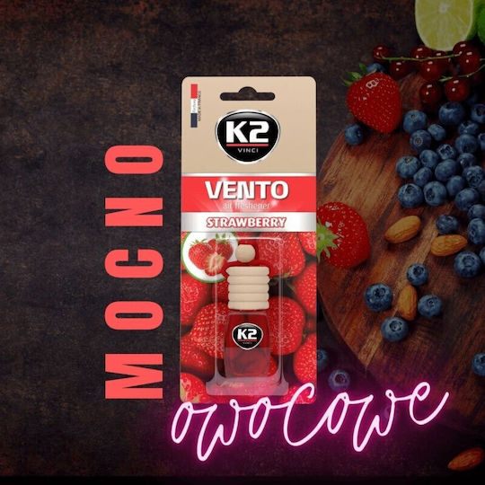 K2 Car Air Freshener Pendand Liquid Vento Strawberry 8ml