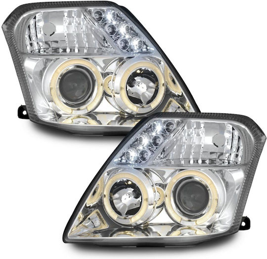 Dectane Front Lights Angel Eyes for Citroen C2 2003+ 2pcs
