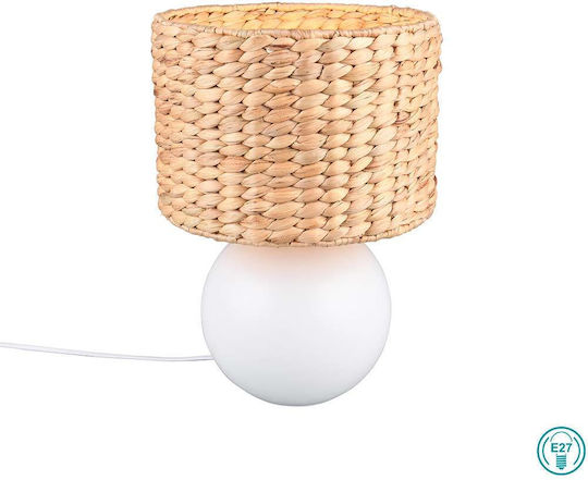 Trio Lighting Κεραμικό Πορτατίφ για Ντουί E27 με Μπεζ Καπέλο και Λευκή Βάση Trio Lighting Κεραμικό Πορτατίφ για Ντουί E27 με Μπεζ Καπέλο και Λευκή Βάση