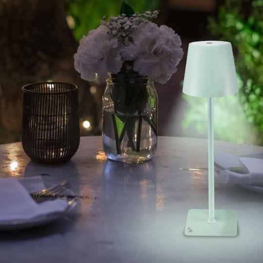 Beper Tischlampe LED mit Grün Schirm und Basis
