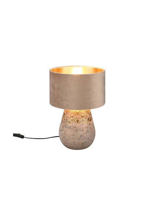 Trio Lighting Kiran Ceramic Table Lamp for Socket E27 with Gray Shade and Base