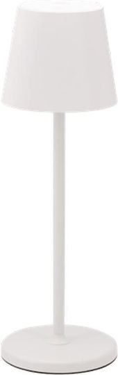 Securit Felina Plastic Table Lamp LED with White Shade and Base