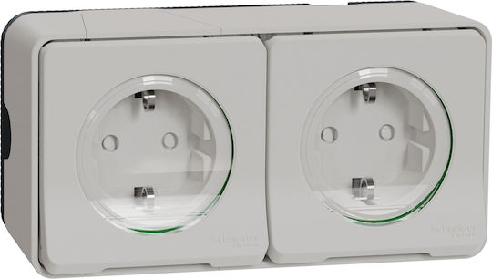 Schneider Electric Mureva Styl Double Power Safety Socket White