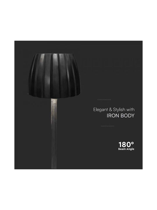 V-TAC Metal Lampă de masă LED cu Abajur Negru și Bază