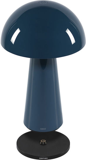Century Table Lamp LED with Blue Shade and Base