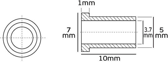 VK Lighting Монтажен Нипел за Осветителни Тела Бял 54151-013643