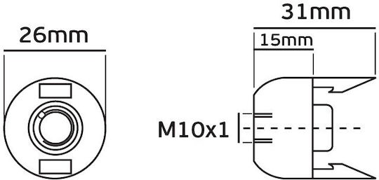 VK Lighting Zubehör für Leuchten Braun 28113-011618