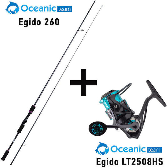 Oceanic Egido Καλάμι Ψαρέματος για Eging 2.6m με Μηχανισμό