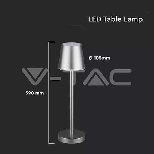 V-TAC Metal Table Lamp LED with White Shade and Base