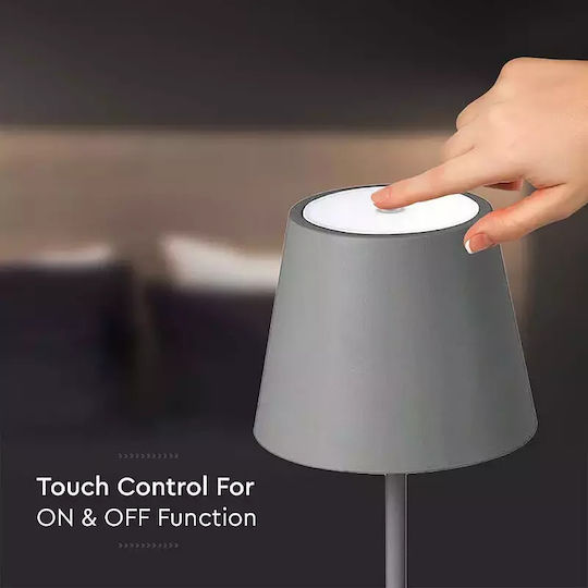 V-TAC Metal Table Lamp LED with White Shade and Base