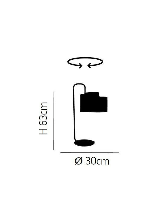 Home Lighting Brody Metal Lampă de masă pentru Soclu E14 cu Abajur Alb și Bază Maro