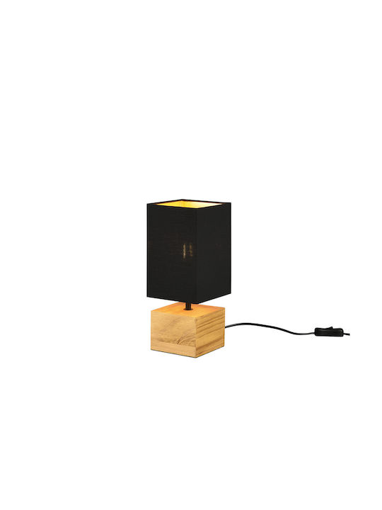 Trio Lighting Metal Table Lamp for Socket E14 with Black Shade and Beige Base