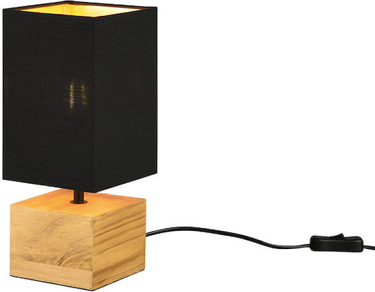 Trio Lighting Metal Table Lamp for Socket E14 with Black Shade and Beige Base