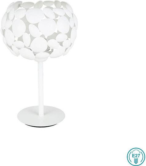 Fan Europe Metal Table Lamp for E27 Socket with White Shade and Base