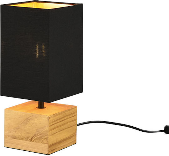 Trio Lighting Metal Table Lamp for Socket E14 with Black Shade and Beige Base