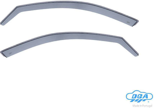 DGA Set of Windbreakers Front Car Dark Fime for Skoda Octavia 2004-2009 2pcs