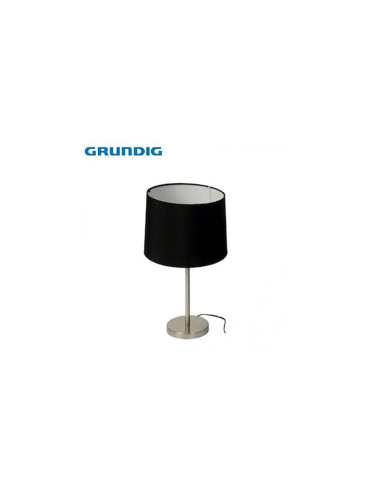 Grundig 51440 Material Textil Lampă de masă cu Abajur Roz și Bază Argintiu